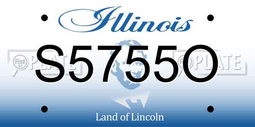 S5755O Illinois License Plate
