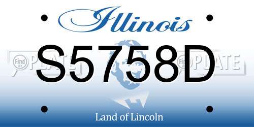 S5758D Illinois License Plate