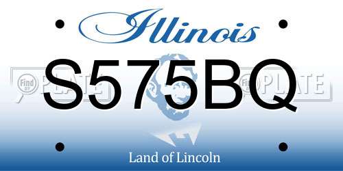 S575BQ Illinois License Plate