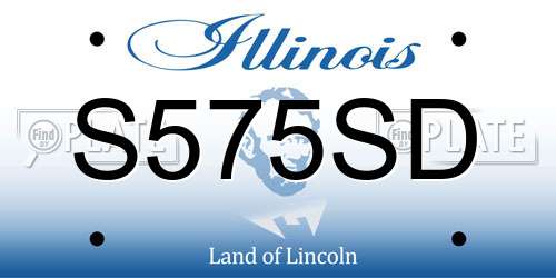 S575SD Illinois License Plate