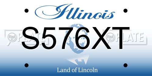 S576XT Illinois License Plate