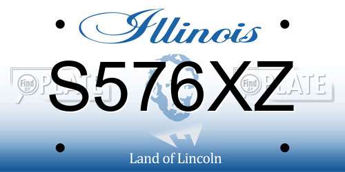 S576XZ Illinois License Plate