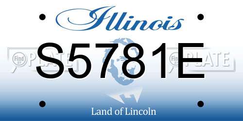 S5781E Illinois License Plate