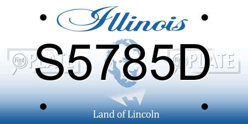 S5785D Illinois License Plate