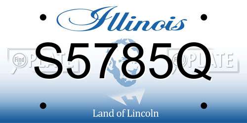 S5785Q Illinois License Plate