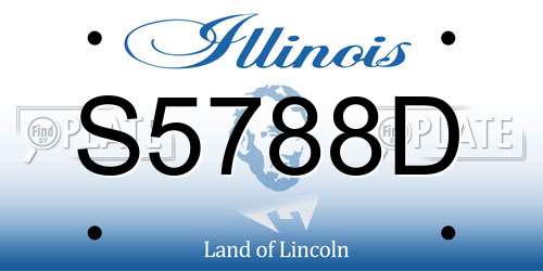 S5788D Illinois License Plate