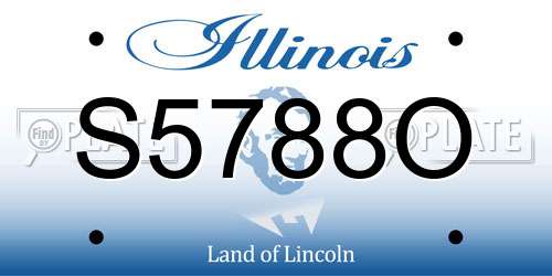 S5788O Illinois License Plate