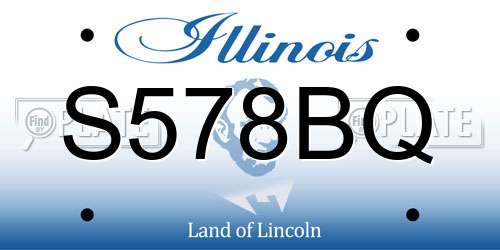 S578BQ Illinois License Plate