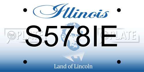 S578IE Illinois License Plate