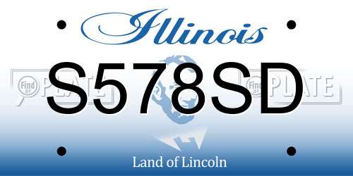 S578SD Illinois License Plate
