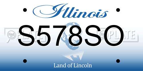 S578SO Illinois License Plate