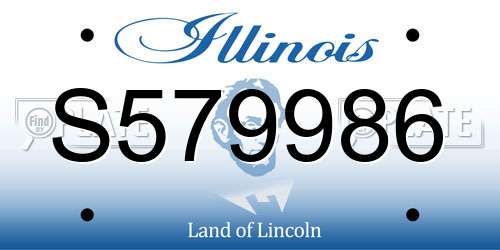 S579986 Illinois License Plate