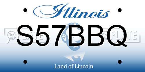 S57BBQ Illinois License Plate