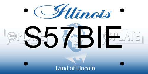 S57BIE Illinois License Plate