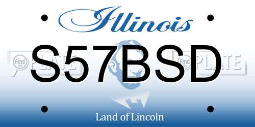 S57BSD Illinois License Plate
