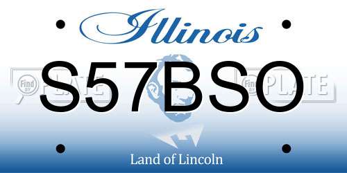 S57BSO Illinois License Plate