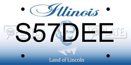S57DEE Illinois License Plate