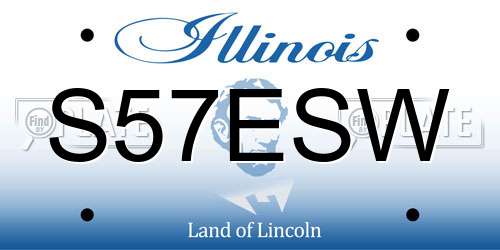 S57ESW Illinois License Plate