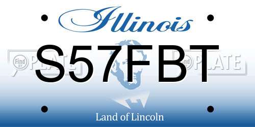 S57FBT Illinois License Plate