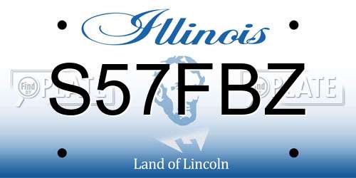 S57FBZ Illinois License Plate