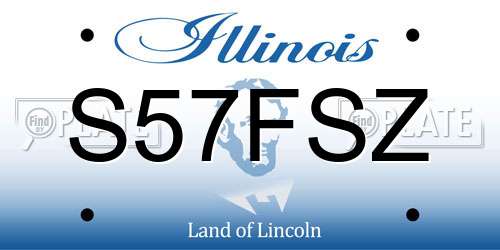 S57FSZ Illinois License Plate