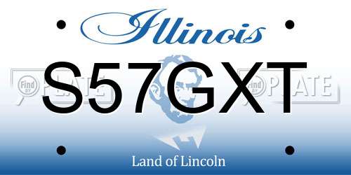 S57GXT Illinois License Plate