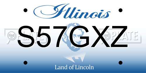 S57GXZ Illinois License Plate