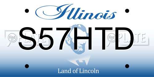 S57HTD Illinois License Plate
