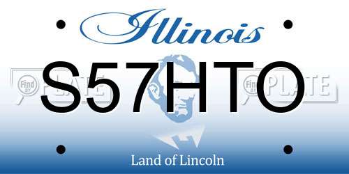S57HTO Illinois License Plate