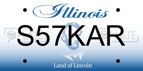 S57KAR Illinois License Plate