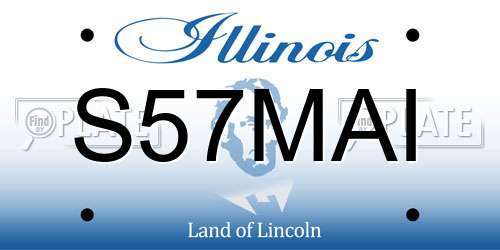 S57MAI Illinois License Plate