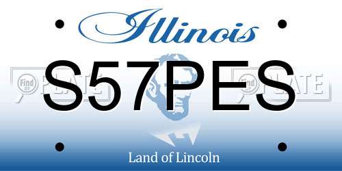 S57PES Illinois License Plate