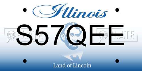 S57QEE Illinois License Plate