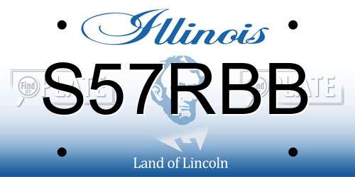 S57RBB Illinois License Plate