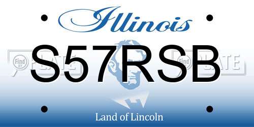 S57RSB Illinois License Plate
