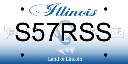 S57RSS Illinois License Plate