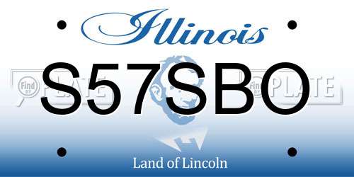S57SBO Illinois License Plate