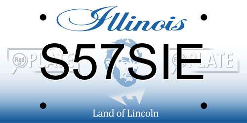 S57SIE Illinois License Plate