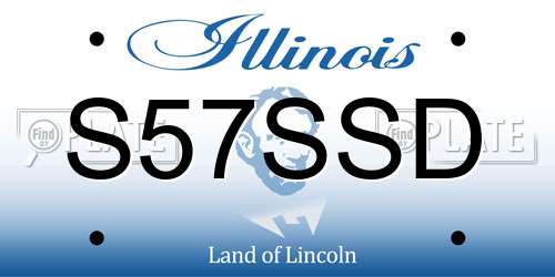 S57SSD Illinois License Plate