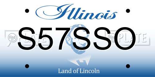 S57SSO Illinois License Plate
