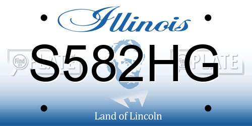 S582HG Illinois License Plate