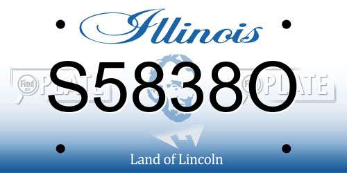 S5838O Illinois License Plate