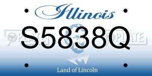 S5838Q Illinois License Plate