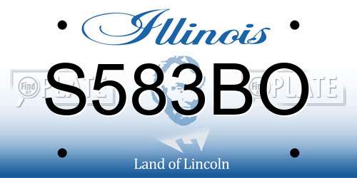 S583BO Illinois License Plate