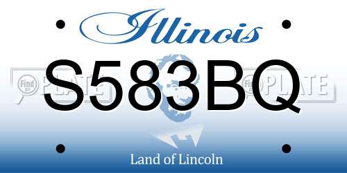 S583BQ Illinois License Plate