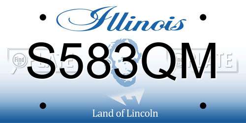 S583QM Illinois License Plate