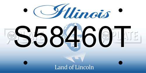 S58460T Illinois License Plate