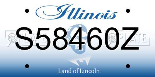 S58460Z Illinois License Plate
