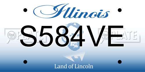 S584VE Illinois License Plate