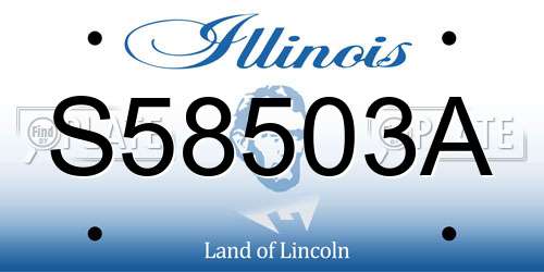 S58503A Illinois License Plate